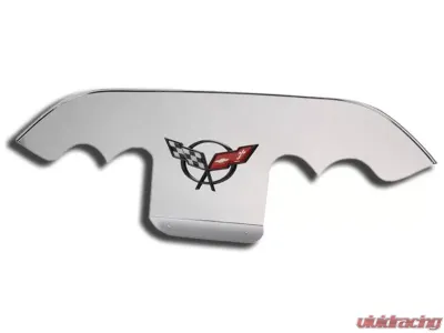 American Car Craft Polished Finish Exhaust Filler Panel Stock Exhaust Flag Emblem Chevrolet Corvette C5 | Z06 1997-2004 - ACC-032003