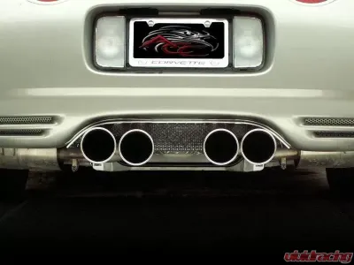American Car Craft Perforated Stainless Steel Filler Panel Stock Exhaust Chevrolet Corvette C5 | Z06 1997-2004 - ACC-032005
