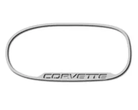 American Car Craft 2Pc Brushed Finish Side View Mirror Trim w/Script Chevrolet Corvette C5 | Z06 1997-2004