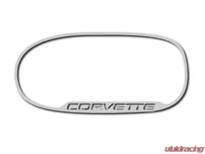 American Car Craft 2Pc Brushed Finish Side View Mirror Trim w/Script Chevrolet Corvette C5 | Z06 1997-2004 - ACC-032013