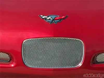 American Car Craft 1Pc Perforated Stainless Steel Front Tag-Back Plate Chevrolet Corvette C5 | Z06 1997-2004 - ACC-032019