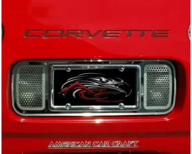American Car Craft 1Pc Perforated Stainless Steel Rear Tag-Back Plate Chevrolet Corvette C5 | Z06 1997-2004