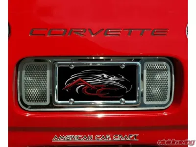 American Car Craft 1Pc Perforated Stainless Steel Rear Tag-Back Plate Chevrolet Corvette C5 | Z06 1997-2004 - ACC-032020