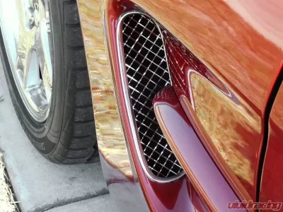 American Car Craft 2Pc Polished Finish Side Vent Grilles Laser Mesh Chevrolet Corvette C5 | Z06 1997-2004 - ACC-032021