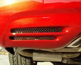 American Car Craft 2Pc Polished Stainless Steel Rear Bumper Grilles Laser Mesh Chevrolet Corvette C5 | Z06 1997-2004