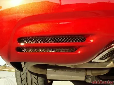 American Car Craft 2Pc Polished Stainless Steel Rear Bumper Grilles Laser Mesh Chevrolet Corvette C5 | Z06 1997-2004 - ACC-032022
