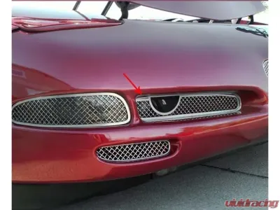 American Car Craft 2Pc Polished Stainless Steel Laser Mesh Fog Light Grille Chevrolet Corvette C5 1997-2004 - ACC-032024