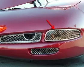 American Car Craft 2Pc Laser Mesh Stainless Steel Front Side Marker Light Grilles Chevrolet Corvette C5 | Z06 1997-2004