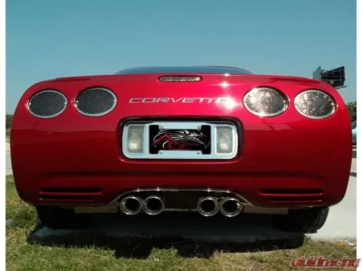 American Car Craft 4Pc Stainless Steel Taillight Grilles Laser Mesh Chevrolet Corvette C5 | Z06 1997-2004 - ACC-032027