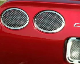 American Car Craft 4Pc Stainless Steel Taillight Grilles Laser Mesh Chevrolet Corvette C5 | Z06 1997-2004