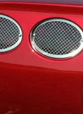 American Car Craft 4Pc Stainless Steel Taillight Grilles Laser Mesh Chevrolet Corvette C5 | Z06 1997-2004                                     - ACC-032027 - Image 2
