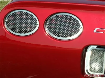 American Car Craft 4Pc Stainless Steel Taillight Grilles Laser Mesh Chevrolet Corvette C5 | Z06 1997-2004 - ACC-032027