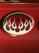 American Car Craft 4Pc Polished Stainless Steel Taillight Grilles Flame Style Chevrolet Corvette C5 | Z06 1997-2004                                     - ACC-032040 - Image 2