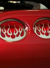 American Car Craft 4Pc Polished Stainless Steel Taillight Grilles Flame Style Chevrolet Corvette C5 | Z06 1997-2004                                     - ACC-032040 - Image 3