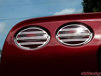 American Car Craft 4Pc Polished Stainless Steel Taillight Grilles Slotted Chevrolet Corvette C5 | Z06 1997-2004 - ACC-032046