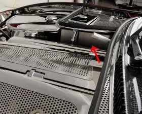 American Car Craft Battery Shroud Cover Brushed Steel Chevrolet Corvette C5 1997-2004