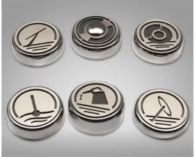 American Car Craft 6Pc Executive Series Fluid Cap Cover Set Chevrolet Corvette C5 1997-2004