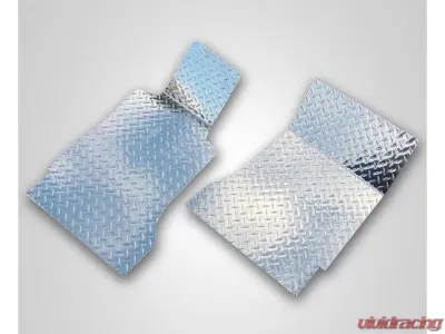 American Car Craft 2Pc Polished Silver Diamond Plate Floor Mats Chevrolet Corvette C6 2005-2013 - ACC-041001