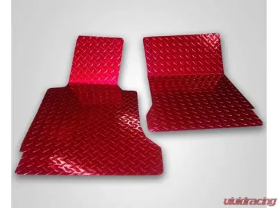 American Car Craft 2Pc Polished Red Diamond Plate Floor Mats Chevrolet Corvette C6 2005-2013 - ACC-041002