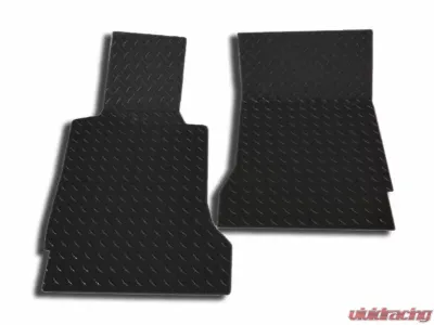 American Car Craft 2Pc Polished Black Diamond Plate Floor Mats Chevrolet Corvette C6 2005-2013 - ACC-041004