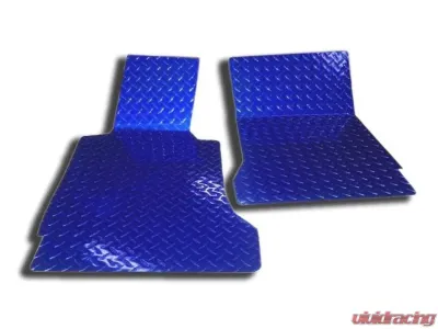 American Car Craft 2Pc Polished Blue Diamond Plate Floor Mats Chevrolet Corvette C6 2005-2013 - ACC-041006