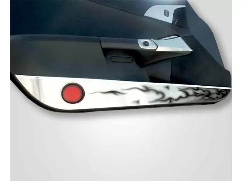 American Car Craft 2Pc Door Guards w/Black Flames Chevrolet Corvette C6 2005-2013 - ACC-041020