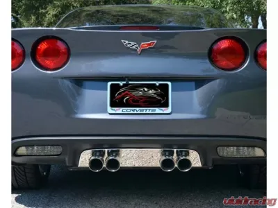 American Car Craft Stock Exhaust Filler Panel Plain Polished Chevrolet Corvette C6 2006-2013 - ACC-042001