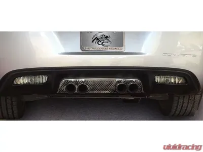 American Car Craft Laser Mesh Exhaust Filler Panel Chevrolet Corvette C6 2005-2013 - ACC-042003