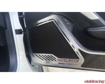 American Car Craft Corvette Racing Style Stainless Door Speaker Trim Rings Chevrolet Corvette Stingray C7 2014-2019 - ACC-051028