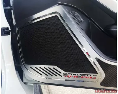 American Car Craft Corvette Racing Style Stainless Door Speaker Trim Rings Chevrolet Corvette Stingray C7 2014-2019 - ACC-051028