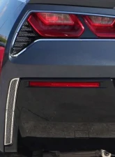 American Car Craft Brushed Finish 2Pc Stainless Steel Taillight Trim Rings Chevrolet Corvette Stingray C7 2014-2019                                     - ACC-052020-B - Image 2