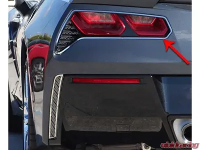 American Car Craft Brushed Finish 2Pc Stainless Steel Taillight Trim Rings Chevrolet Corvette Stingray C7 2014-2019 - ACC-052020-B