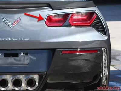 American Car Craft Brushed Finish 2Pc Stainless Steel Taillight Trim Rings Chevrolet Corvette Stingray C7 2014-2019 - ACC-052020-B