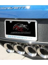 American Car Craft Carbon Fiber Tag Back-Plate w/Stainless Steel Trim Chevrolet Corvette Stingray C7 2014-2019                                     - ACC-052066 - Image 3
