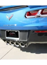 American Car Craft Carbon Fiber Tag Back-Plate w/Stainless Steel Trim Chevrolet Corvette Stingray C7 2014-2019                                     - ACC-052066 - Image 3