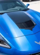 American Car Craft Premium Vinyl Hood Vent Graphic Black Carbon Fiber w/Brushed Black Trim Chevrolet Corvette Stingray C7 2014-2019                                     - ACC-052081 - Image 8