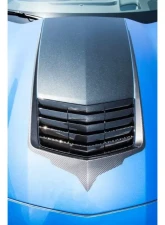 American Car Craft Premium Vinyl Hood Vent Graphic Black Carbon Fiber w/Brushed Black Trim Chevrolet Corvette Stingray C7 2014-2019                                     - ACC-052081 - Image 2