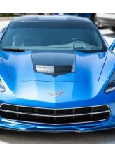 American Car Craft Premium Vinyl Hood Vent Graphic Black Carbon Fiber w/Brushed Black Trim Chevrolet Corvette Stingray C7 2014-2019                                     - ACC-052081 - Image 3