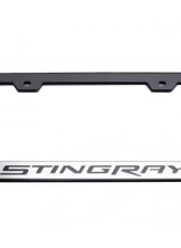 American Car Craft License Plate Frame STINGRAY Black Lettering | Black Base w/Brushed Stainless Top Plate Chevrolet C7 Corvette 2014-2019                                     - ACC-052082 - Image 5