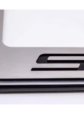 American Car Craft License Plate Frame STINGRAY Black Lettering | Black Base w/Brushed Stainless Top Plate Chevrolet C7 Corvette 2014-2019                                     - ACC-052082 - Image 3
