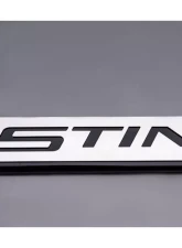 American Car Craft License Plate Frame STINGRAY Black Lettering | Black Base w/Brushed Stainless Top Plate Chevrolet C7 Corvette 2014-2019                                     - ACC-052082 - Image 4