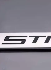 American Car Craft License Plate Frame STINGRAY Black Lettering | Black Base w/Brushed Stainless Top Plate Chevrolet C7 Corvette 2014-2019                                     - ACC-052082 - Image 5