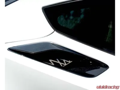American Car Craft Brushed Expanded Diamond Pattern | Stainless Steel Rear Quarter Vent Grille Overlay Chevrolet C7 Z06 Corvette 2014-2019 - ACC-052112-B