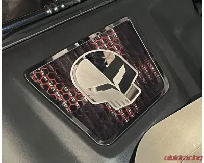 American Car Craft Stainless Jake Skull Logo Dress Up Air Intake Chevrolet Corvette Stingray C7 2014-2019 - ACC-053121