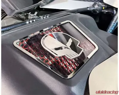 American Car Craft Stainless Jake Skull Logo Dress Up Air Intake Chevrolet Corvette Stingray C7 2014-2019 - ACC-053121