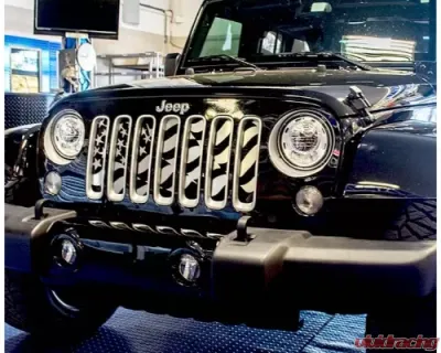American Car Craft Stainless Steel Star Spangled Grille Jeep Wrangler JL | Gladiator 2018-2023 - ACC-142132
