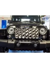 American Car Craft Stainless Steel Star Spangled Grille Jeep Wrangler JL | Gladiator 2018-2023                                     - ACC-142132 - Image 3