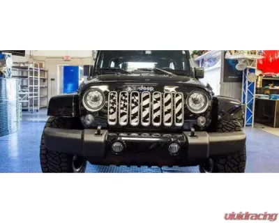 American Car Craft Stainless Steel Star Spangled Grille Jeep Wrangler JL | Gladiator 2018-2023 - ACC-142132