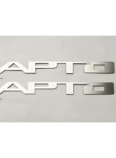 American Car Craft 2Pc Brushed Stainless Steel Running Board Raptor Emblems Ford Raptor 2017-2020                                     - ACC-772095 - Image 2