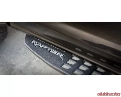 American Car Craft 2Pc Brushed Stainless Steel Running Board Raptor Emblems Ford Raptor 2017-2020 - ACC-772095